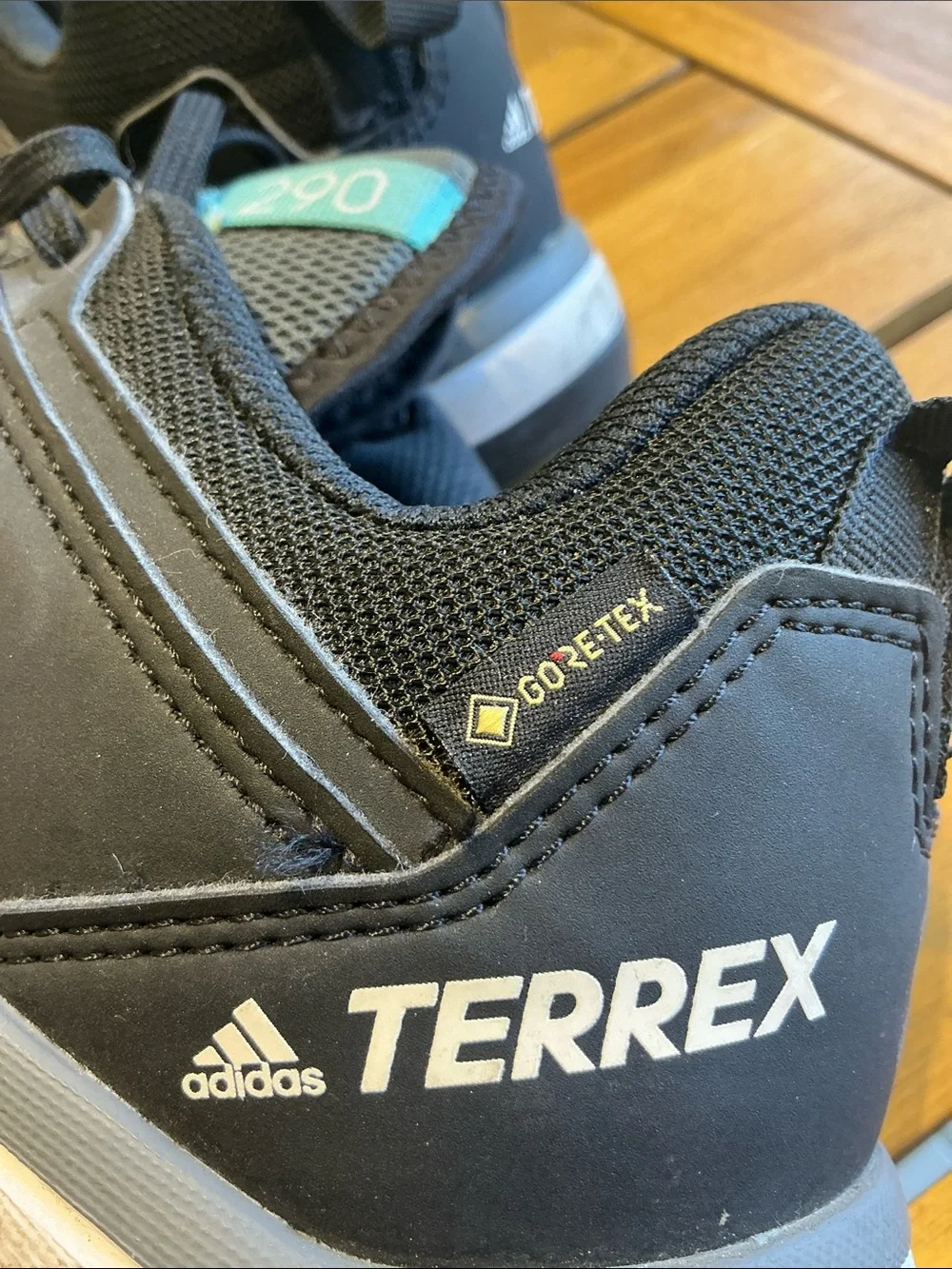 adidas Men's Black, Gray & Teal Trail-Style Sneakers